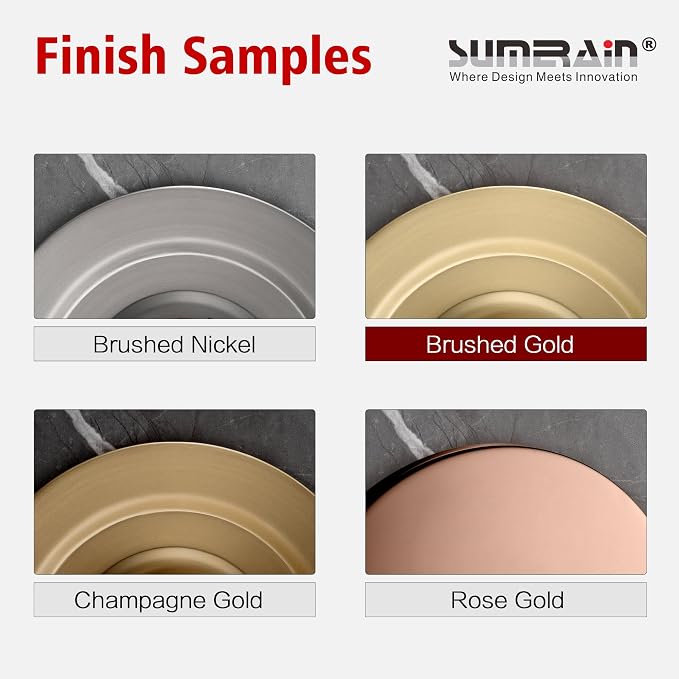 sumerain Waterfall Roman Tub Faucet with Hand Shower Brushed Gold Finish High Flow