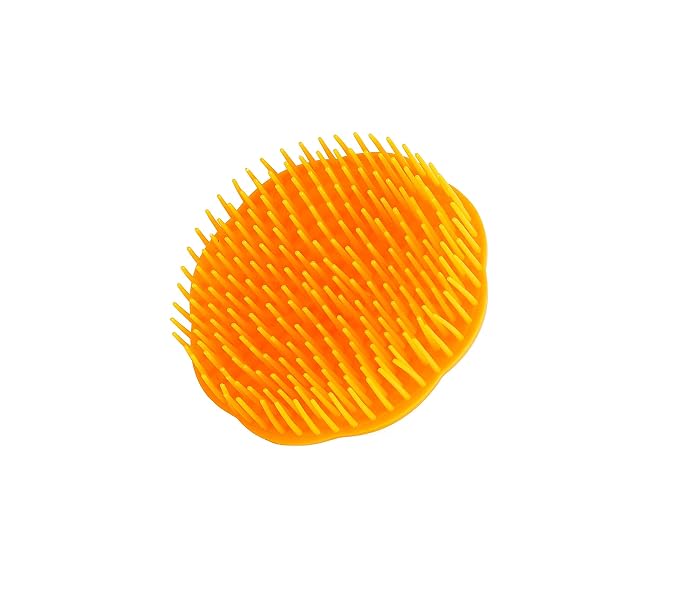 Niva Hair Scalp Massager Shampoo Brush - Flexible Scalp Exfoliator Dandruff Brush and Grass Shape Handle - Baby Shower Bath Brush Suitable for Women, Men & Pets | Pack 0f 4 (Blue-Green-Orange-Fuchsia)