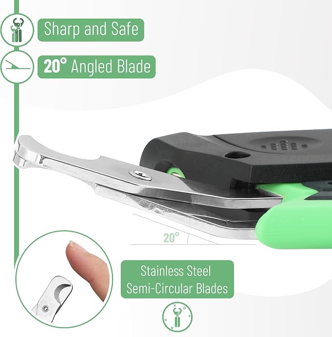 Mr. Pen- Cat Nail Clipper with Adjustable LED Light, Green Cat Nail Trimmer | Cat Claw Clippers, Cat Clippers for Nails, Pet Nail Clippers, Kitten Nail Clipper, Small Dog Nail Clipper Cat Claw Trimmer
