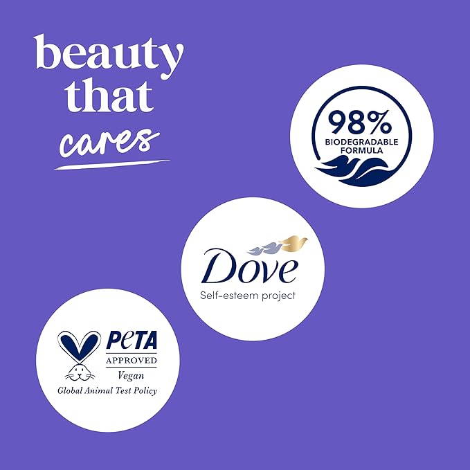 Dove Body Wash Unwind Blueberry & Moon Milk For 24hr Lotion-Soft Skin Moisturizing Skin Cleanser with No Sulfates No Parabens 30.6 oz