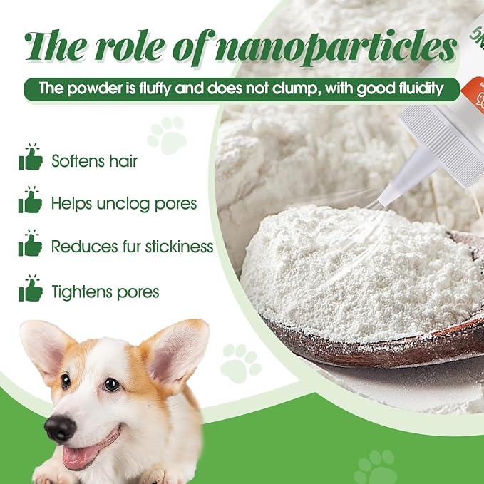 Pawsitive Vibes Dog Ear Powder Set, Dog Ear Powder for Hair Removal 30g, Dog Ear Infection Treatment, Removing Earwax and Odour, Relief of Itching. (Greener 2 pcs)