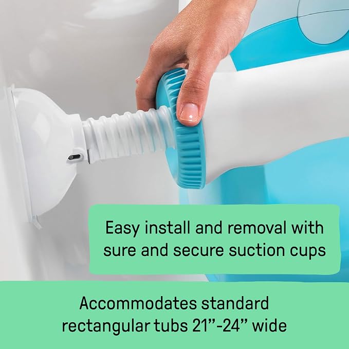 Ingenuity My Bath Seat for Sit-Up Baby Bathing, Sure & Secure Suction Cups, ASTM Safety Tested & Approved, Backrest for Assisted Sitting, Easy Setup & Storage, Pink