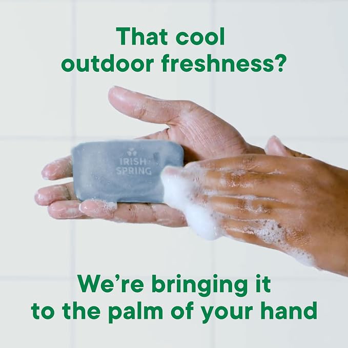 Irish Spring Bar Soap for Men,Moisture Blast,3.7 Oz,(Pack of 48)