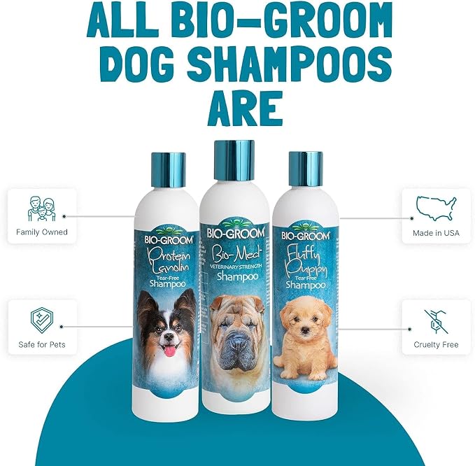 Bio-Groom Bio-Med Dog Shampoo - Dog Bathing Supplies, Puppy Shampoo for Sensitive Skin, Hot Spot Treatment, Itch Relief, Made in USA - 8 fl oz