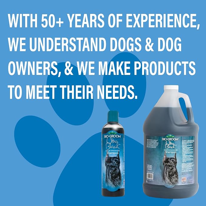 Bio-Groom Ultra-Black Dog Shampoo - Color Enhancing Pet Shampoo, Dog Bathing Supplies, Puppy Wash, Grooming Supplies, Cruelty-Free, Made in USA, Coat Brightener - 12 fl oz 1-Pack