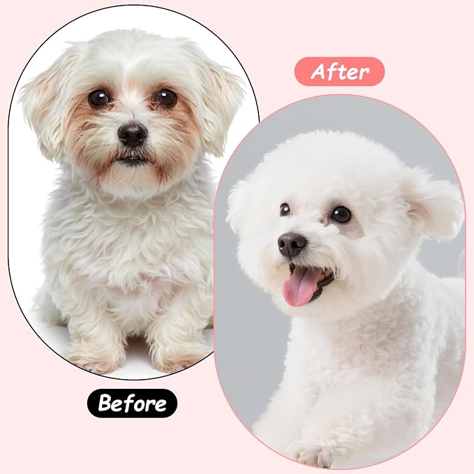 Stainless Steel Dog Eye Comb – Tear Stain Remover for Small Pets | Round-tip teeth for gentle detangling. Removes eye mucus, crust & fleas. Ideal for Yorkie, Shih Tzu, Maltese, Pomeranian