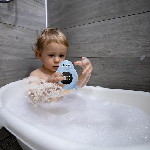 Baby Bath Tub Temperature Monitor Hot Cold,Water Resistant Temperature Warning Monitor - Cute Bathtub Pool, Upgraded Sensor for Toddler