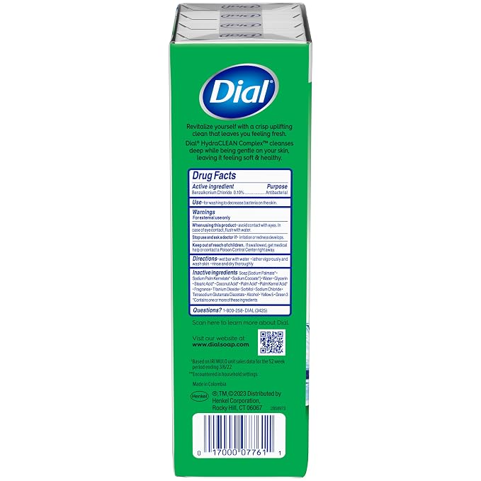 Dial Antibacterial Bar Soap, Refresh & Renew, Mountain Fresh, 4 oz, 32 Bars (Pack of 3)
