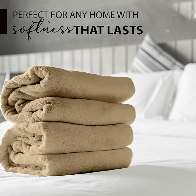 KAHAF COLLECTION 100% Cotton Bath Towels, 24x48 Pack of 6 Towels, Quick Dry, Highly Absorbent, Soft Feel Towel, Gym, Spa, Bathroom, Shower, Pool, Luxury Soft Towels (Beige, 24x48-6 Pack)