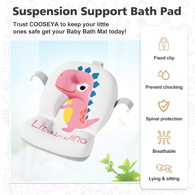 Collapsible Baby Bathtub for Newborns with Thermometer and Soft Floating Cushion Portable and Foldable Travel Baby Bath Tub for Infants to Toddler 0-36 Month (Purple)
