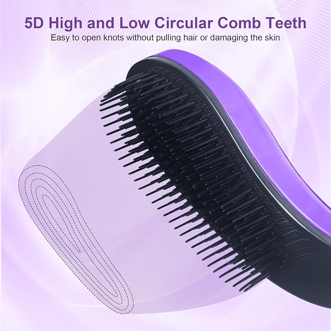 Small Dog Brush - Puppy Hair Brush- Grooming Tool for Teddy, Yorkies, Maltese, Shih Tzu, Chihuahua (Purple)