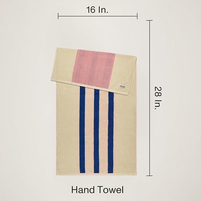 Everlayer Bath Towel Set 4 PCS, 2 Bath Towels + 2 Hand Towels, 550 GSM 100% Combed Cotton, Ultra Soft Luxury Bath Towels, Cotton Hand Towels, Made in Portugal, Calamine Sky - Janus