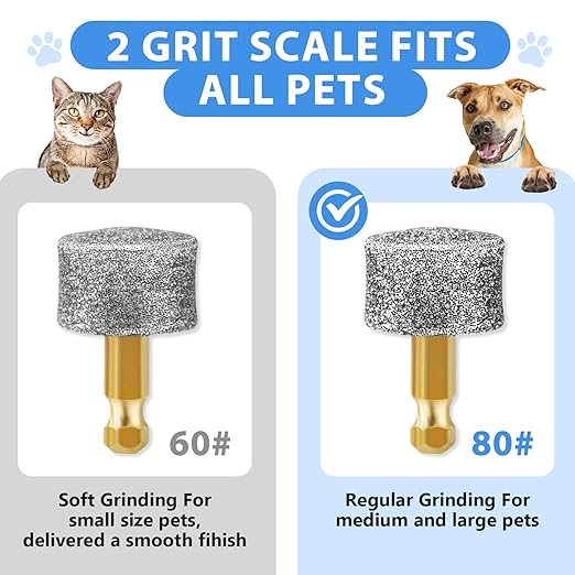 Dog Nail Grinder Wheels Heads Bits, Diamond Grinding Heads Compatible for Casfuy, LOPSIC, YABIFE, Primens, LuckyTail, boomki, and IREDOON -(Premium 6 Packs)