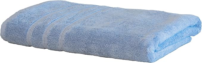 Mosobam Luxury Turkish Bath Towel, 30 x 58 in, 700 GSM, Allure Blue | 1 jumbo bath towel, 30 x 58 in, woven in Turkey, 700 GSM, 50% viscose made from bamboo and 50% Aegean Turkish cotton, plush