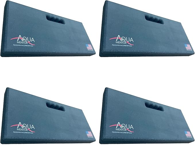 Aquamentor Kneeling Pad - Made in The USA - Firm, Durable and Thick Garden or Mechanics Foam Kneeling Pad, Great for Use Around The House, Garden, Job or Shop(17.5” x 8.0” x 1.5”, Black, 4-Pack)