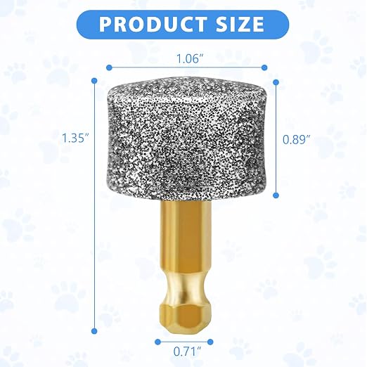 Dog Nail Grinder Wheels Heads Bits, Diamond Grinding Heads Compatible for Casfuy, LOPSIC, YABIFE, Primens, LuckyTail, boomki, and IREDOON -(Premium 6 Packs)