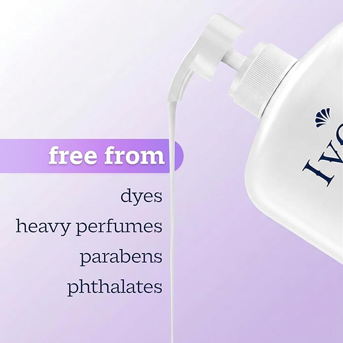 Ivory Body Wash, Designed for the Whole Family, Gentle Formula, Free of Dyes Heavy Perfumes Parabens Phthalates & Silicones, Lavender Scent, 35 oz
