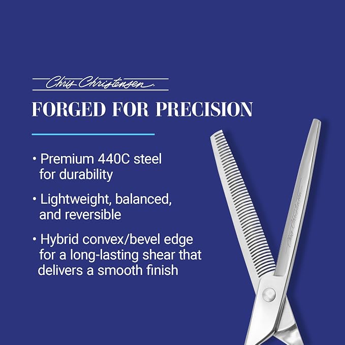 Chris Christensen Classic Series Grooming Shears, 7 in Thinner Shear, Groom Like a Professional, Any Skill Level, Made From 440C Japanese Steel