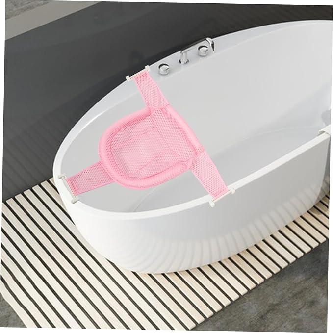 HEMOTON Secure Baby Bathing Bath Seat Net Non-Slip Bath Mat for Infant Baby Tub Support