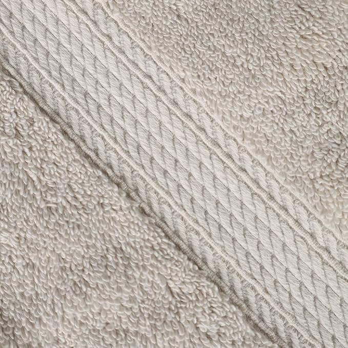 SUPERIOR Egyptian Cotton Plush & Absorbent, Hand Towel Set of 4, Stone | Quick Dry, Soft Luxury Towel Set, Bath Essentials for Bathroom, Guest Bath, Spa, 4 Piece Set, Madeline Towels