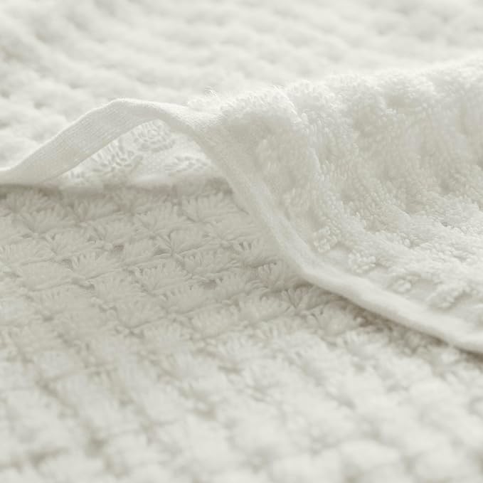 BOLL & BRANCH Turkish Waffle Bath Towel - White - 100% Organic Turkish Cotton - Lightweight Soft Absorbent Quick Dry Luxury Spa Bath Towel with Waffle Weave Texture - Premium Feel