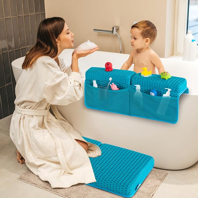 OS OMYSTYLE Baby Bath Kneeler Pad Set, Blue