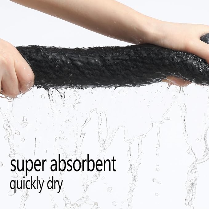 YTYC Towels,29x59 Inches Extra Large Bath Towels for Bathroom Super Soft Quick Dry Light Weight Waffle Microfiber Shower Towels 80% Polyester 20% Nylon (Charcoal,4 Piece)