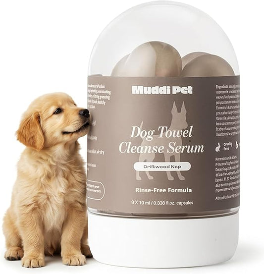 Dog Concentrated Waterless Rinse-Free Shampoo & Conditioner – DIY Dry Shampoo Spray or Towel Cleanse for Dogs - Sensitive Skin, Stress & Itch Relief – 98.65% Naturally Derived - 8x10ml