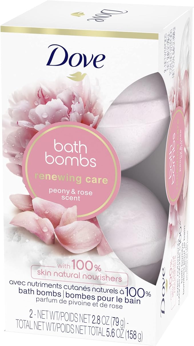 Dove, Nourishing Secrets, Bath Bombs, Peony and Rose, 2 Bath Bombs, 2.8 oz (79 g) Each