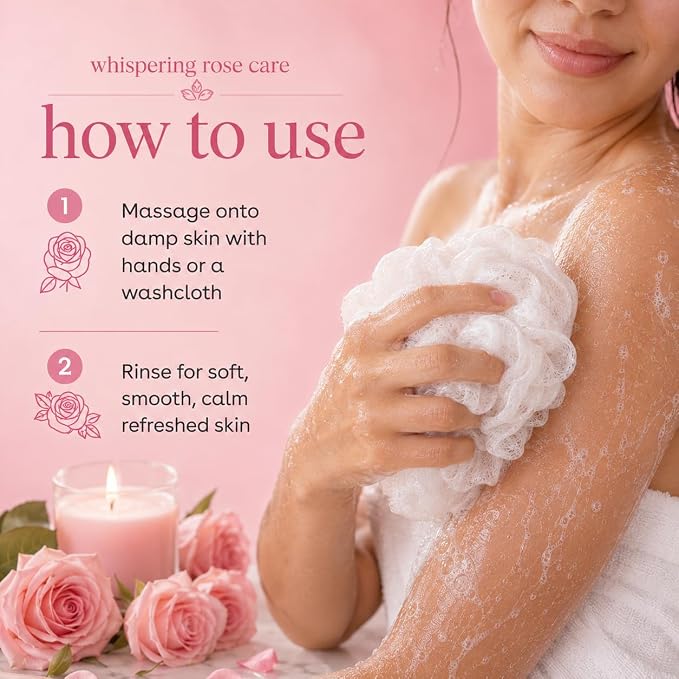 Ginger Lily Farms Botanicals Nourishing Body Wash, 100% Vegan & Cruelty-Free, Whispering Rose Scent, 1 Gallon (128 fl oz) Refill