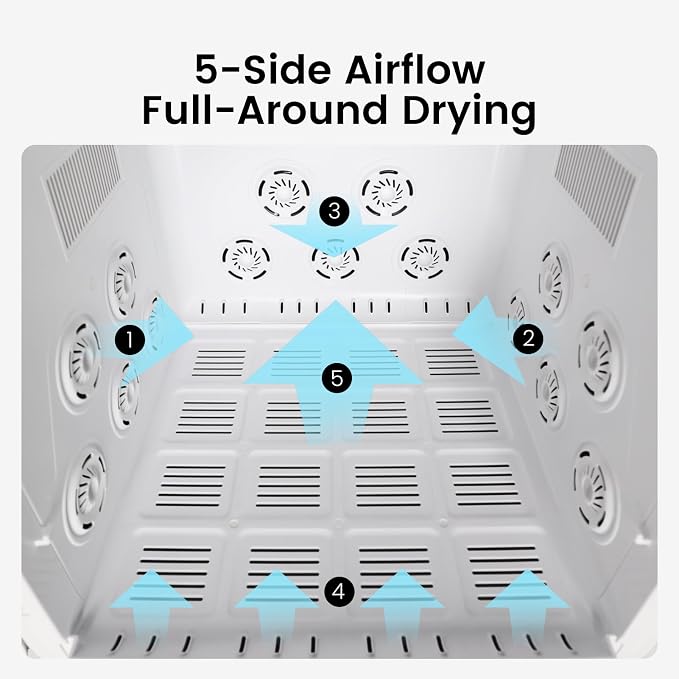 JirPet Pet Dryer Box, Professional Pet Drying with Smart Chip Safety, 75L Dryer Box with Quiet 40dB Drying, Auto Temp & Humidity Control, Strong Airflow for Long Hair Dogs & Cats