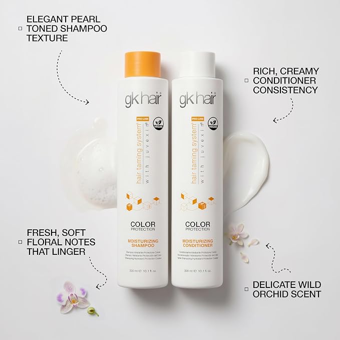 GK HAIR Keratin Shampoo and Conditioner set, Sulfate Free Moisturizing shampoo & conditioner for Color Treated Hair, Hydrating lightweight Formula for Dry, Damaged & Frizzy Hair 10.1oz each