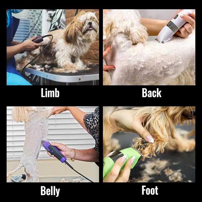 3FC Low Noise Pet Dog Grooming Clippers Blade, 440C Stainless Steel Fixed & Ceramic Moving Blade, Detachable, 13mm (1/2") Cutting Length Replacement Blade (1 Count)