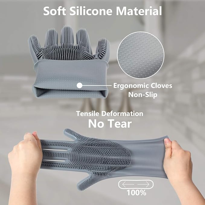 Dog Bath Glove - Dog Brush, Grooming Glove, Dog WASH Glove, Dog&CAT DESHEDDING Glove 1 Pack