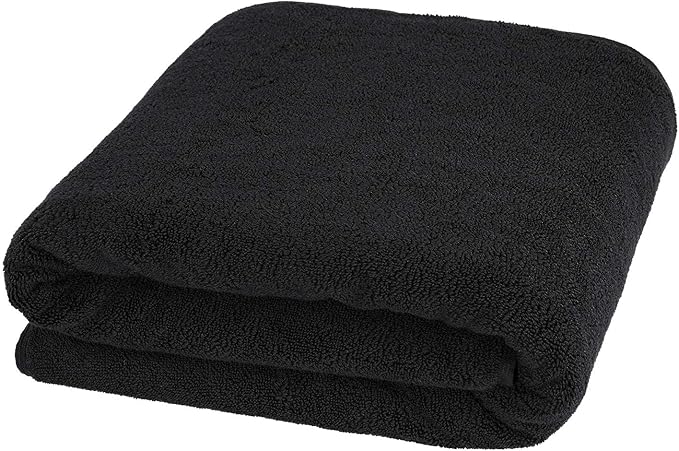 100% Cotton Oversized 40x80 Bath Sheet, Turkish Bath Towels for Bathroom Extra Large, Black Bath Sheet