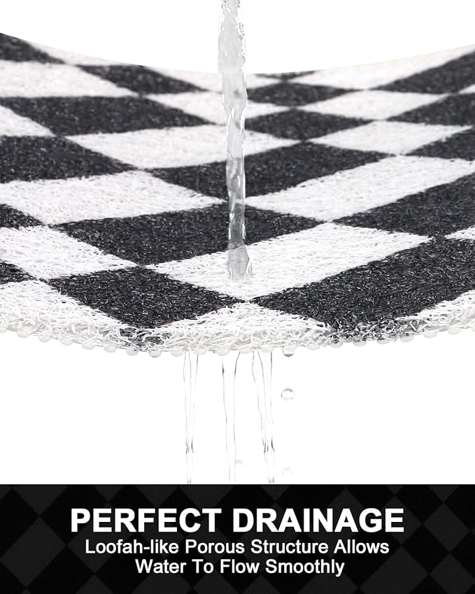 Shower Mat Non Slip: 24"x36" Large Shower Mats for Inside Shower, Soft PVC Loofah Shower Floor Mat, Anti Slip Mat for Shower, Tub, Bathroom, Floor, Kitchen, Home, Pool, Hotel, Quick Drying