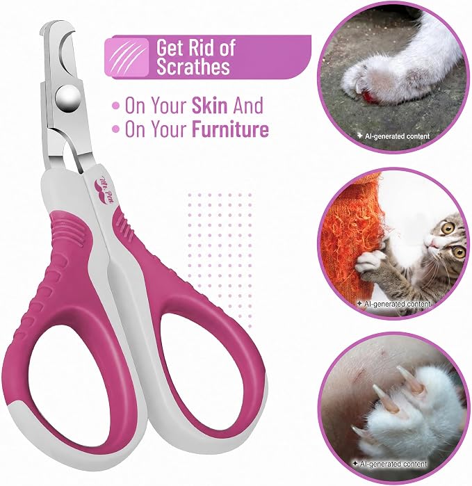 Mr. Pen- Cat Nail Clipper, Stainless Steel | Professional Sharp Cat Claw Trimmer for Small and Medium Cats, Pet Nail Clipper with Sturdy Non Slip Handle
