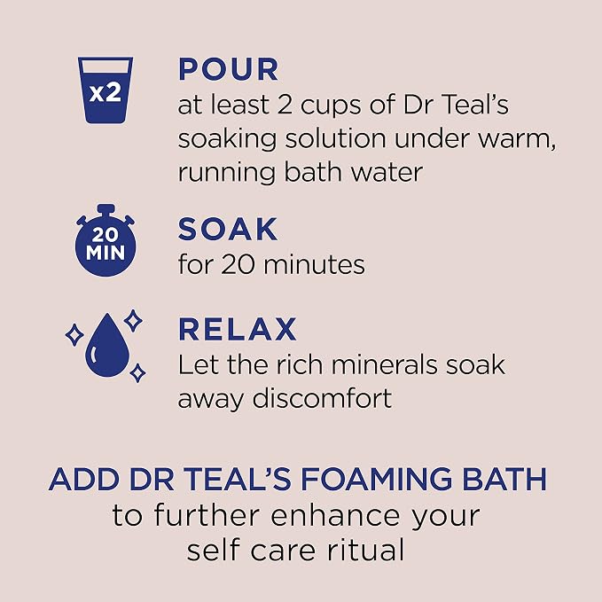 Dr Teal's Salt Soak with Pure Epsom Salt, Nourish & Protect with Coconut Oil, 3 lbs (Pack of 2)