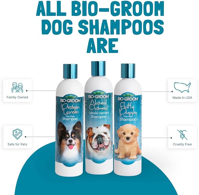 Bio-Groom Oatmeal Dog Shampoo for Allergies and Itching, 32 fl oz, 1-Pack | Cruelty-Free, Dog Bathing Supplies, Puppy Shampoo for Sensitive Skin, Made in USA, Anti-Itch Products