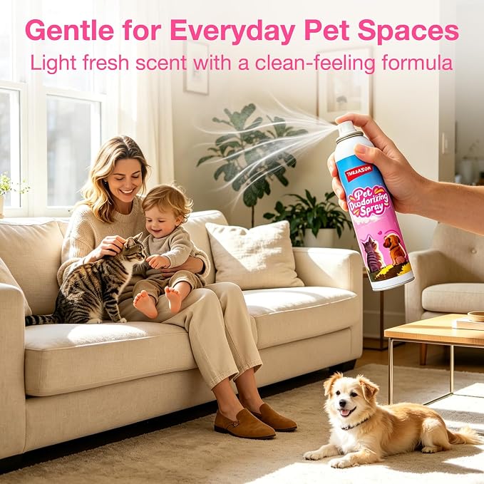 Pet Cologne Spray for Dogs & Cats, 2 Pack Deodorizing Spray with Corn-Derived Cyclodextrin, Long-Lasting Freshness, Alcohol-Free Grooming Mist