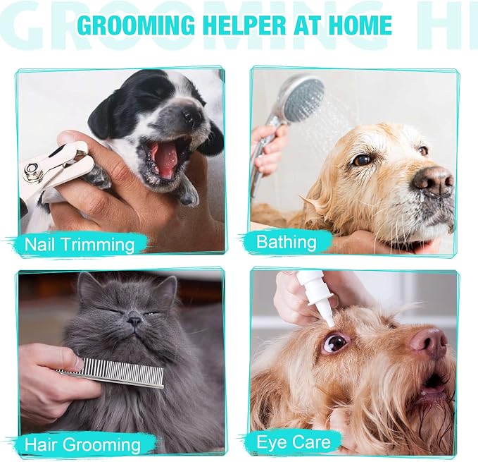 ATESON Dog Grooming Hammock - Upgrade Pet Grooming Harness for Nail Trimming (M 40lb), Dog Sling for Nail Clipping, Dog Hanging Holder Hanger for Cutting Nail with Nail Clippers