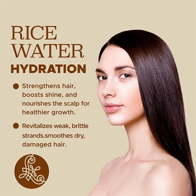 Luseta Rice Water Shampoo and conditioner Set Strengthening & Nourishing Revitalizes Shine for All Hair Types Hydrating & Frizz Control for Women and Men 1.01oz*2 | Strengthening & Nourishing Revitalizes Shine for All Hair Types Travel Size Frizz Contr...