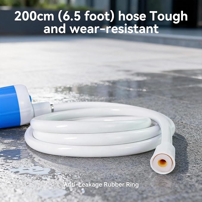 Portable Shower, Portable Camping Shower Pump, USB Rechargeable Outdoor Showers, Waterproof Electric Portable Shower with 2 Spray Modes, 4000mah, For Camping, Hiking, Rv & Pet Cleaning (1 PACK)