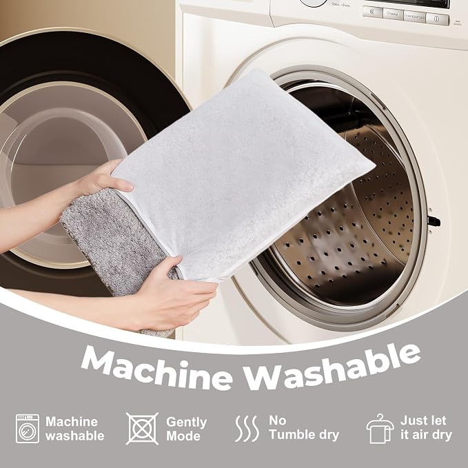 TYUU Small Bath Mat, Ultra Soft Bathroom Rugs Non Slip Washable, Super Absorbent Quick Dry Bath Rug with Rubber Backing for Bathroom Floor, Shower, or Sink, Light Grey 12" x 12"