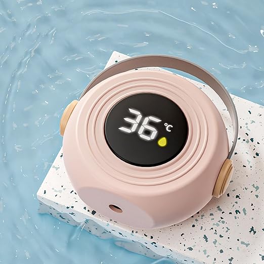 AYNEFY Bath Thermometer, Speaker Shape Water Temperature Thermometers LED Baby Safety Floating Tub Toy Accurate Sensor Digital Tester for Infant Toddler Bathtub Swimming Pool (Pink)