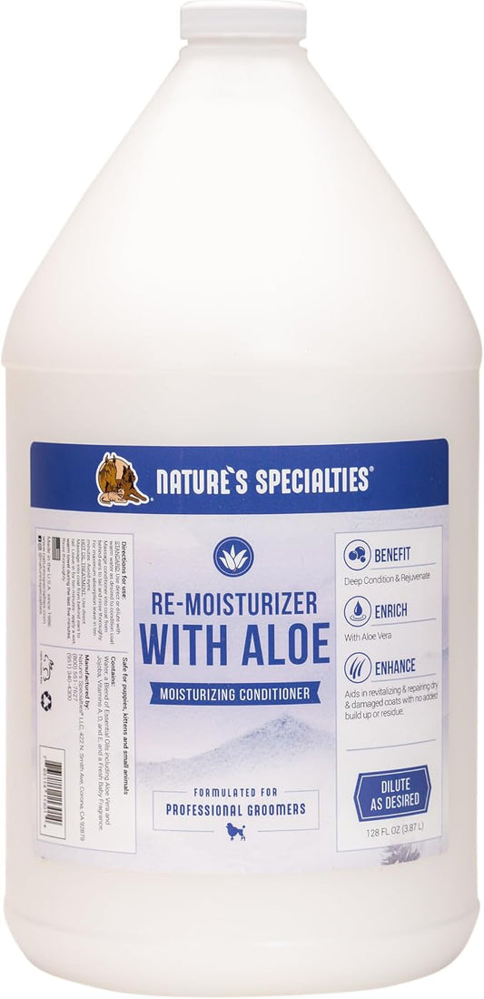Nature's Specialties Re-moisturizer with Aloe Conditioner for Dogs Cats, Non-Toxic Biodegradeable, 1gal