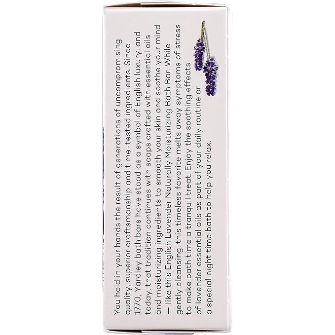 Yardley London English Lavender 4 Bar 4.25 oz (Packaging may vary)