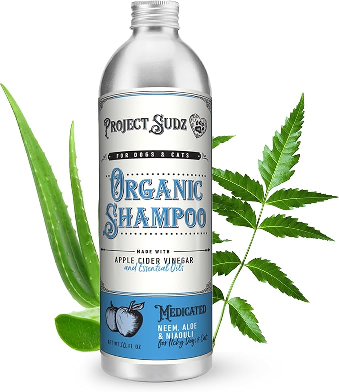 Project Sudz Medicated Dog Shampoo – Neem & Niaouli | Natural Medicated Liquid Shampoo for Dogs | Soothes Itchy Skin, Relieves Irritation, Eco-Friendly & Safe