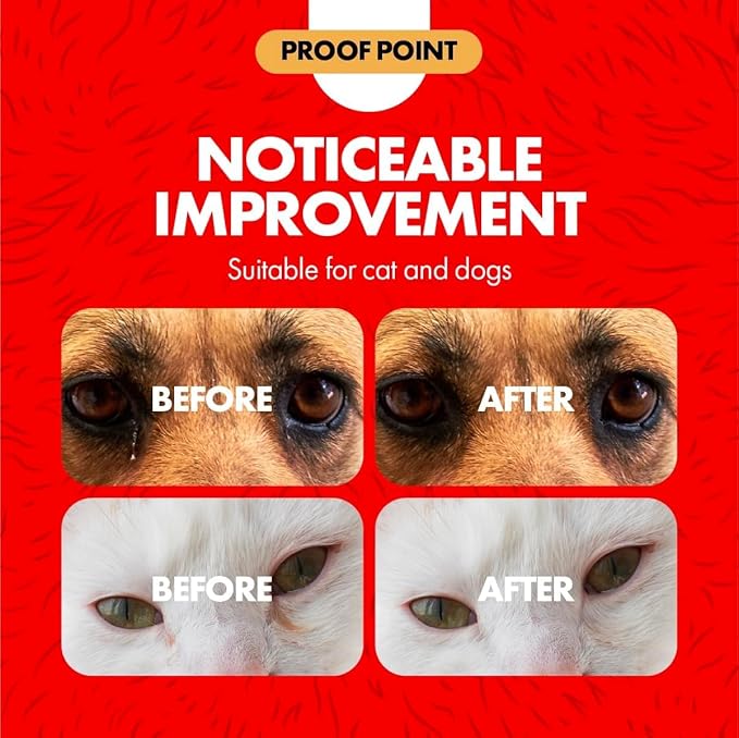 Miracle Care Eye Wash Pads for Dogs and Cats, 90 Pre-Soaked Wipes | Single Use Wipes Gently Clean and Soothe Pet Eyes, Non-Stinging Formula to Remove Eye Debris and Dirt, For Daily Use