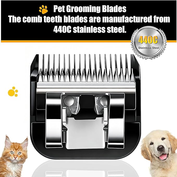6Pack Dog Grooming Blades Compatible with Andis | Dog Clipper Blades For Oster A5, Wahl km10, Stainless Steel Blades, For Dog, Cat, Horse,Size #10+30+4FC+4FC+5FC+7FC,Black